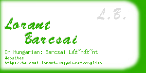 lorant barcsai business card